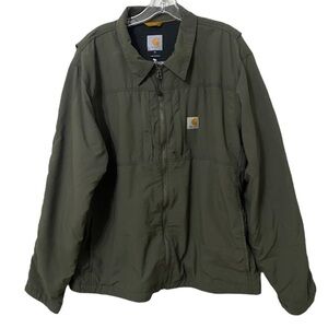 Carhartt Force Full Swing Green Work Wear Durable Outdoor Zipper Jacket